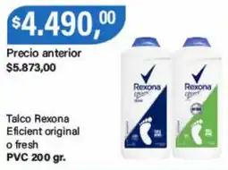 Supermercados Damesco Rexona talco efficient original o fresh oferta