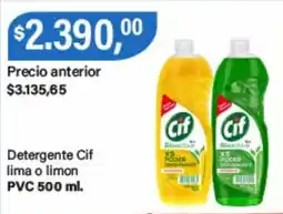 Supermercados Damesco Cif detergente lima o limon oferta