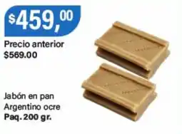 Supermercados Damesco Jabón en pan Argentino ocre oferta