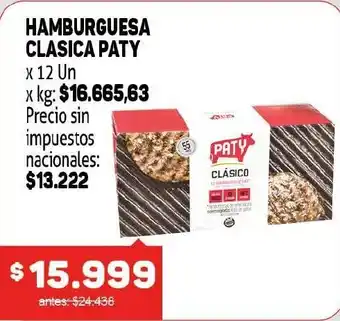 Paty hamburguesa clasica