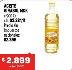Makro M&K aceite girasol oferta