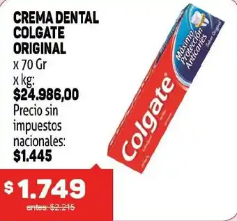 Colgate crema dental original