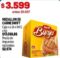 Makro Swift medallon de carne oferta