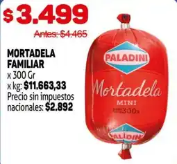 Makro Paladini mortadela familiar oferta