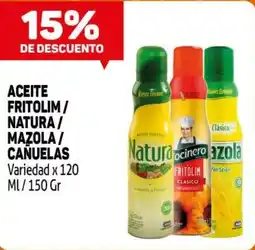 Makro Aceite fritolim/natura/mozala/canuelas oferta