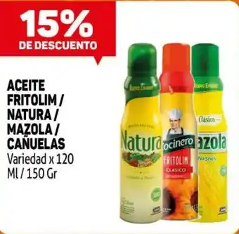 Aceite fritolim/natura/mozala/canuelas
