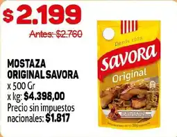 Makro Savora mostaza original oferta