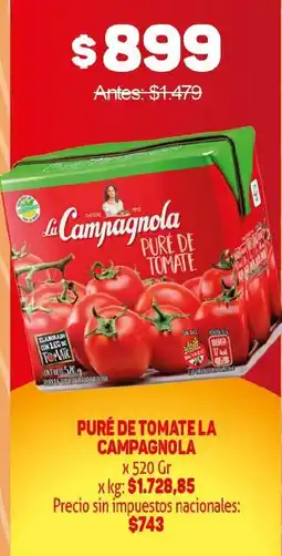 Makro La campagnola puré de tomate oferta