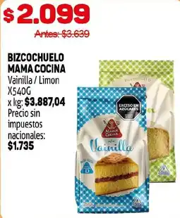 Makro Mama cocina bizcochuelo vainilla / limon oferta