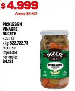 Makro Nucete pickles en vinagre oferta