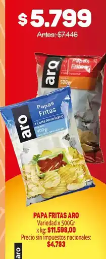 Makro Aro papas fritas oferta