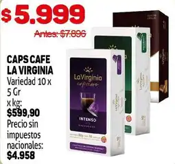 Makro La virginia caps cafe oferta