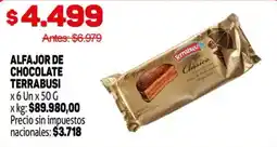 Makro Terrabusí alfajor de chocolate oferta