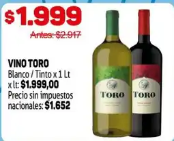 Makro Toro vino blanco / tinto oferta