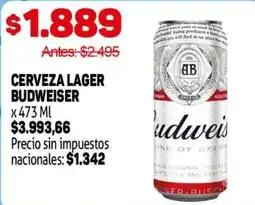Makro Budweiser cerveza lager oferta