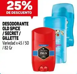 Makro Old spice desodorante / secret / gillette oferta
