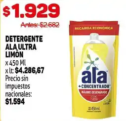 Makro Ala detergente ala ultra limón oferta