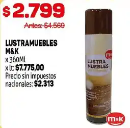 Makro M&K lustramuebles oferta