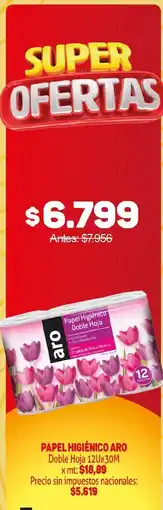 Makro Aro papel higiénico doble hoja oferta