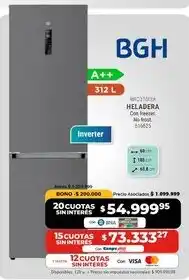 Cooperativa Obrera Bgh heladera oferta