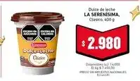 Cooperativa Obrera La serenisima dulce de leche clasico oferta
