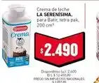 Cooperativa Obrera La serenisima crema de leche para batir oferta