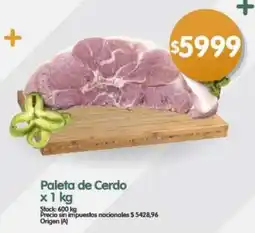 Supermercados Buenos Días Paleta de Cerdo oferta