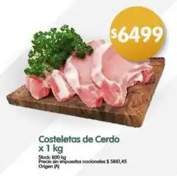 Supermercados Buenos Días Costeletas de Cerdo oferta