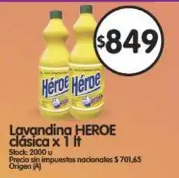 Supermercados Buenos Días Heroe lavandina clasica oferta