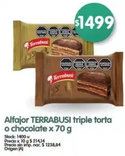 Supermercados Buenos Días Terrabusi alfajor triple torta o chocolate oferta