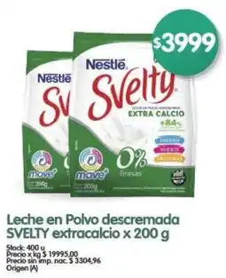 Supermercados Buenos Días Nestlé leche en polvo descremada Svelty extracalcio oferta