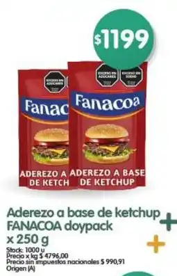 Supermercados Buenos Días Fanacoa aderezo a base de ketchup oferta