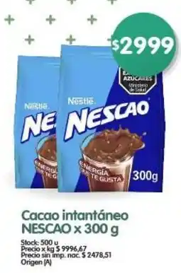 Supermercados Buenos Días Nescau cacao instantaneo oferta