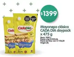Supermercados Buenos Días Cada día mayonesa clásica oferta