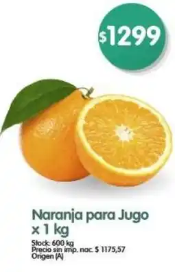 Supermercados Buenos Días Naranja para Jugo oferta