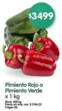 Supermercados Buenos Días Pimiento Rojo o Pimiento Verde oferta