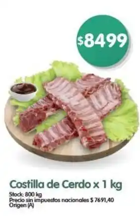 Supermercados Buenos Días Costilla de Cerdo oferta