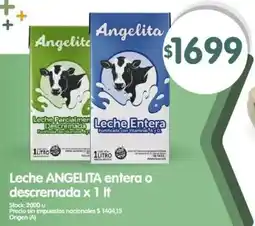 Supermercados Buenos Días Angelita leche entera o descremada oferta