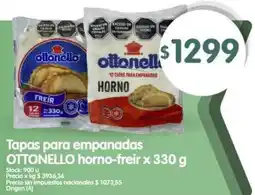 Supermercados Buenos Días Ottonello tapas para empanadas horno-freir oferta