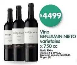 Supermercados Buenos Días Benjamin nieto vino varietales oferta