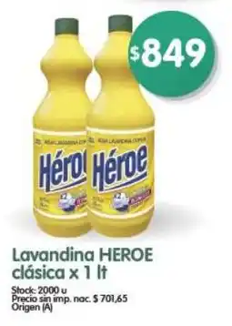 Supermercados Buenos Días Heroe lavandina clasica oferta