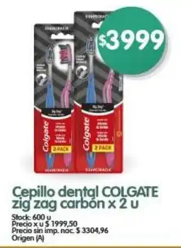 Supermercados Buenos Días Colgate cepillo dental zig zag carbon oferta
