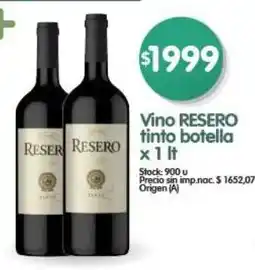 Supermercados Buenos Días Resero vino tinto oferta