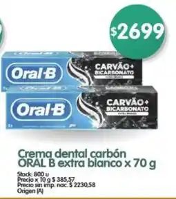 Supermercados Buenos Días Oral-B crema dental carbón extra blanco oferta