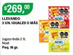Supermercados Damesco Noel jugos rinde 2 lt oferta