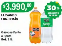 Supermercados Damesco Fanta gaseosa o Sprite oferta