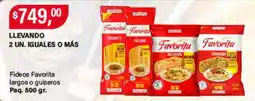 Supermercados Damesco Favorita fideos largos o guiseros oferta