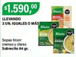 Supermercados Damesco Knorr sopas cremas y claras oferta