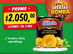 Supermercados Damesco Silvia duraznos en mitades oferta