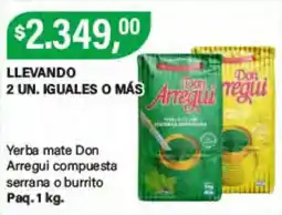Supermercados Damesco Don Arregui yerba mate compuesta serrana o burrito oferta